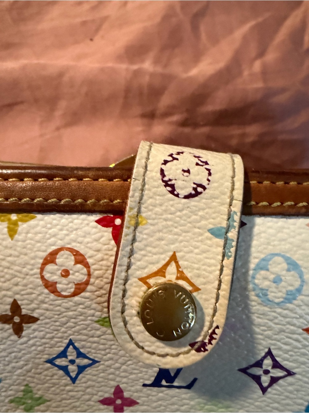 Louis Vuitton White murakami Multicolor Monogram Small Wallet - Picture 4 of 16
